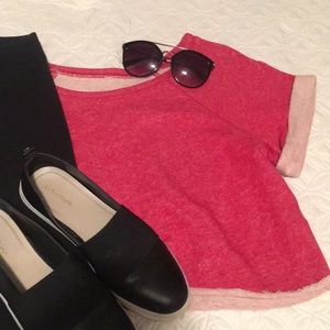 Red cropped top